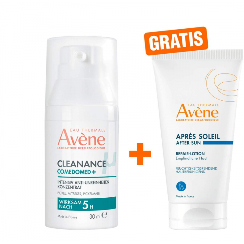 Avene Cleanance Comedomed Anti- Unreinheiten Konzentrat 30 ml + gratis Repair-Lotion nach der Sonne 50 ml