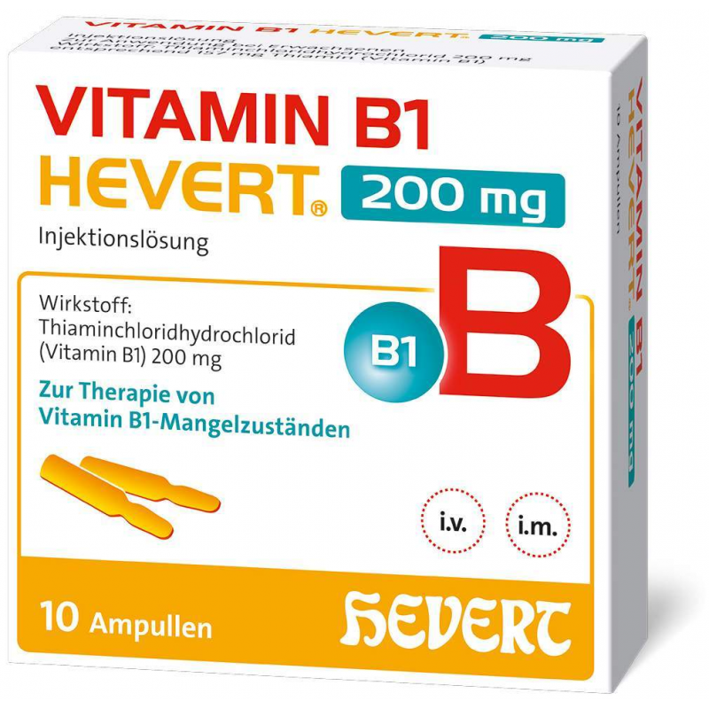 Vitamin B1 Hevert 200 mg Injektionslösung 10 x 2 ml