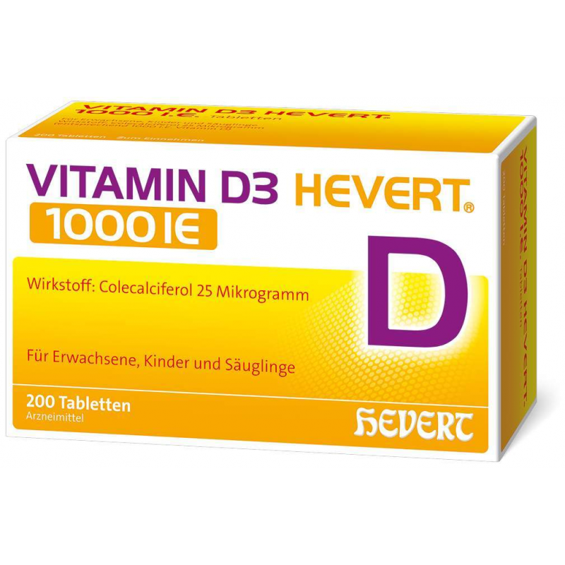 Vitamin D3 Hevert 1000 I.E. 200 Tabletten