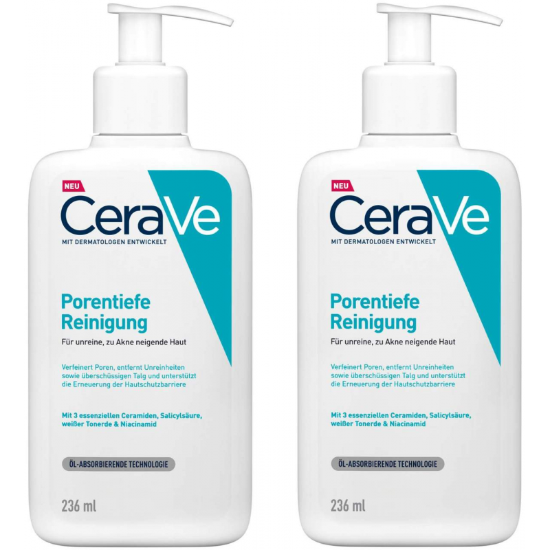 Cerave porentiefe Reinigung Gel 2 x 236 ml