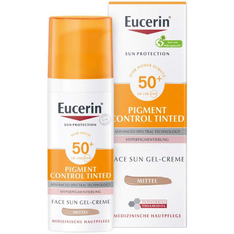 Eucerin Sun Pigment Control Face Fluid Getönt (Mittel) LSF 50+ 50 ml