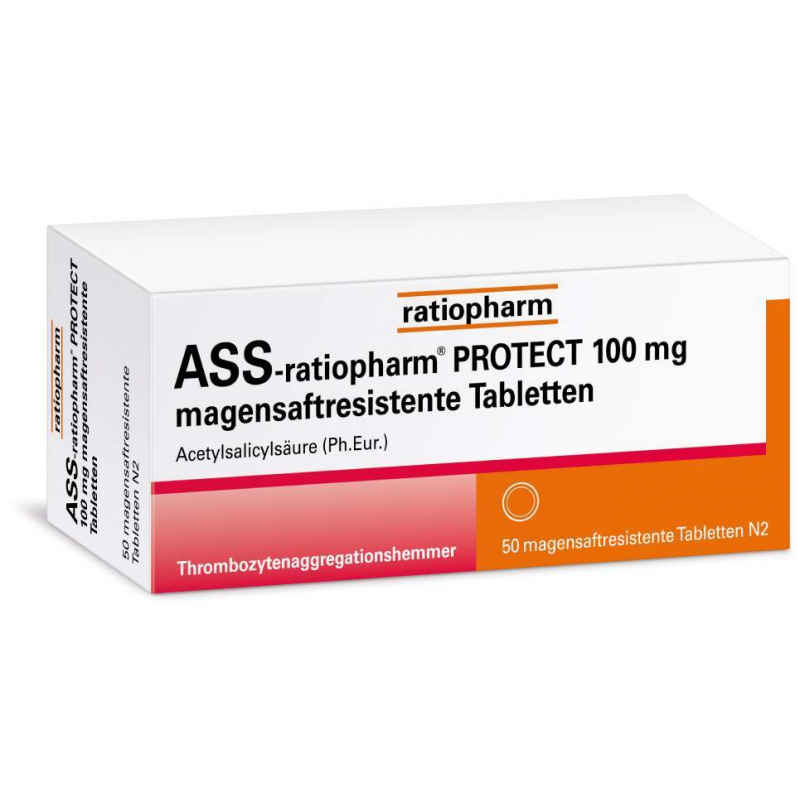 ASS-ratiopharm PROTECT 100 mg 50 magensaftresistente Tabletten