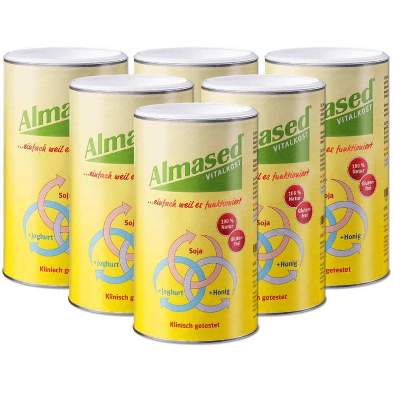 Sparset Almased Vital - Pflanzen - Eiweißkost 6 x 500 g Pulver