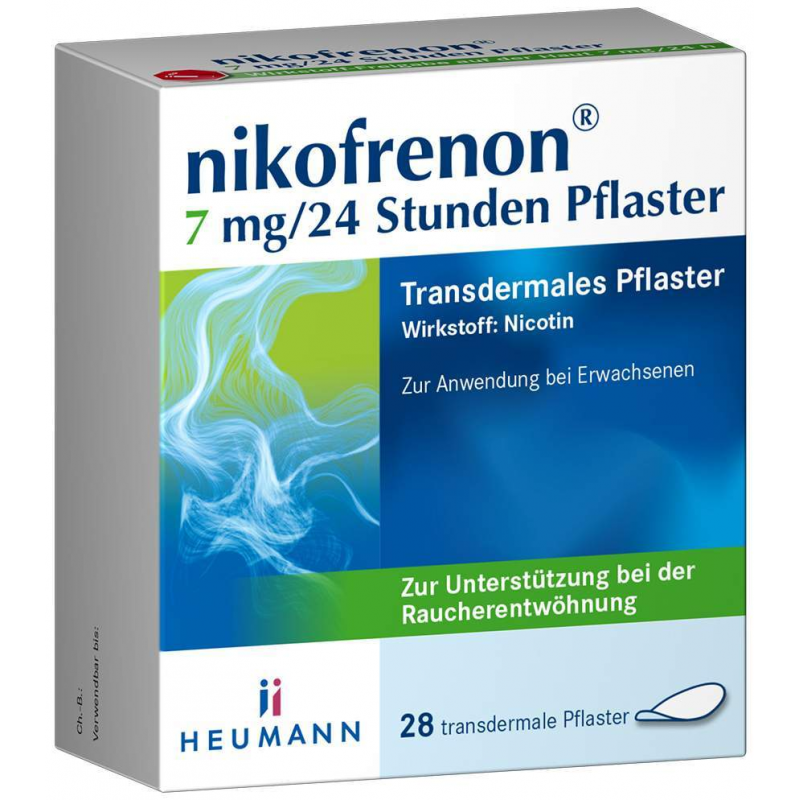 Nikofrenon 7 mg in 24 Stunden transdermale Pflaster 28 Stück
