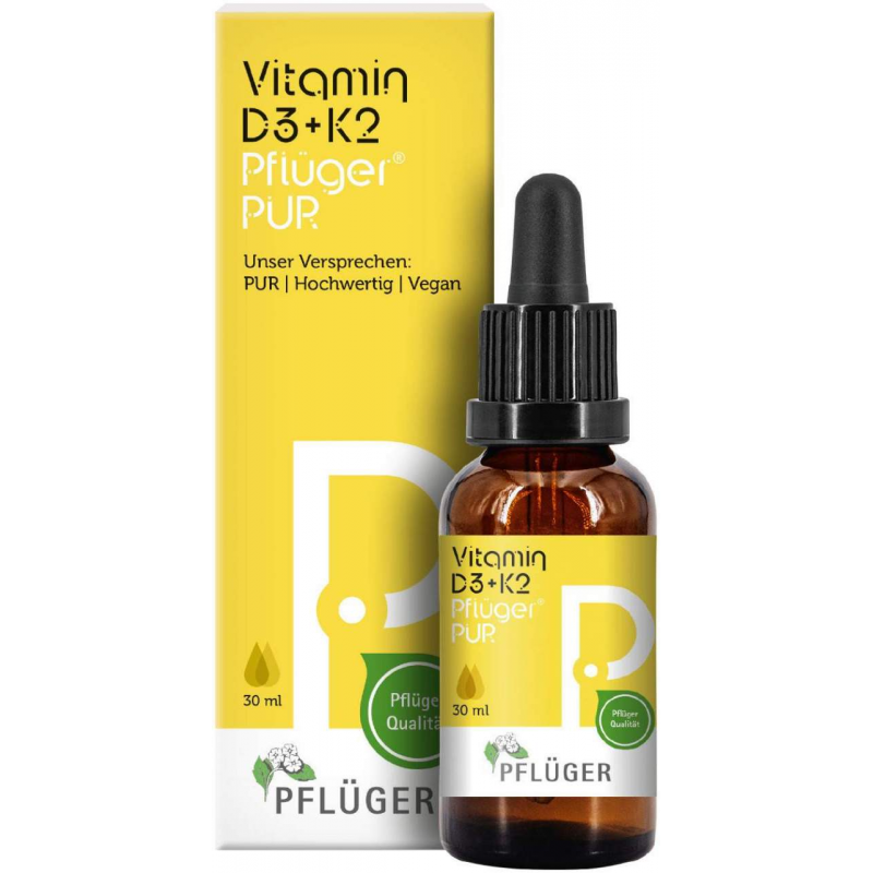 Vitamin D3+K2 Pflüger Pur 500 I.E. 30 ml Tropfen