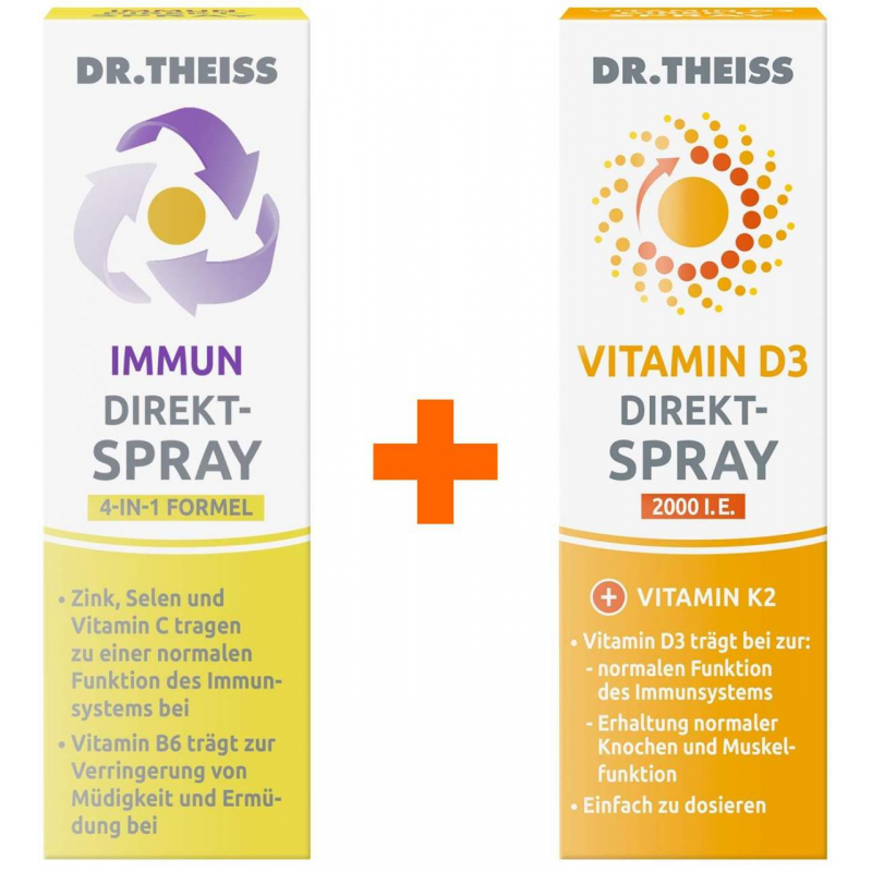 Dr. Theiss Immun Direkt-Spray 30 ml + Vitamin D3 Direkt-Spray 20 ml