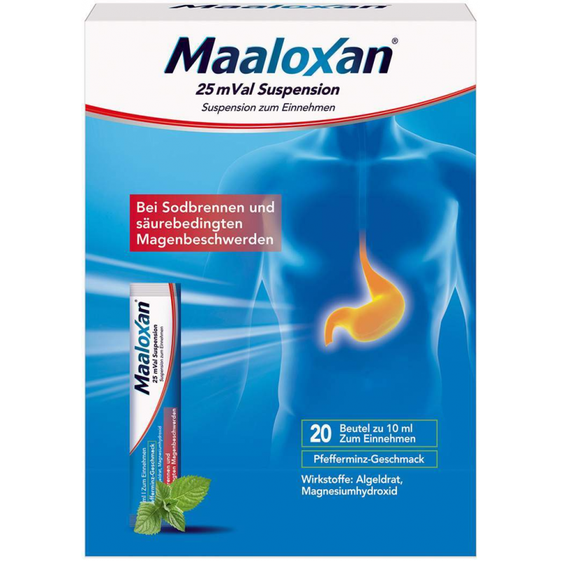 Maaloxan 25 mVal Suspension 20 x 10 ml Suspension