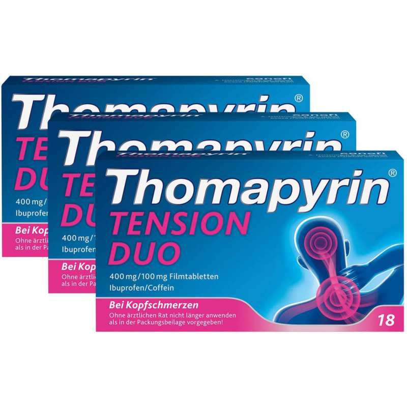 Thomapyrin Tension Duo 400 mg-100 mg 3 x 18 Filmtabletten