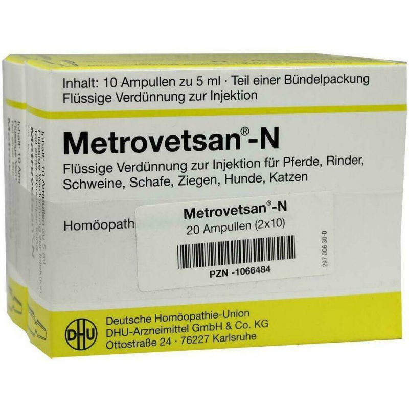 Dhu Metrovetsan N vet. Injektionslösung 2 X 10 X 5 ml Ampullen