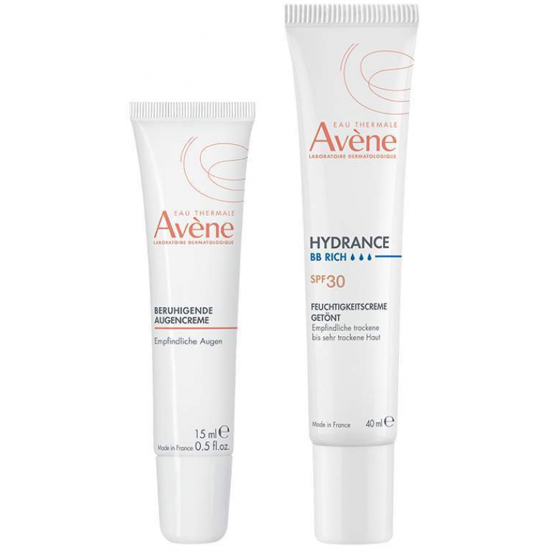 Avene Hydrance BB reichhaltig Feuchtigkeitscreme getönt 40 ml + Avene Beruhigende Augencreme 15 ml