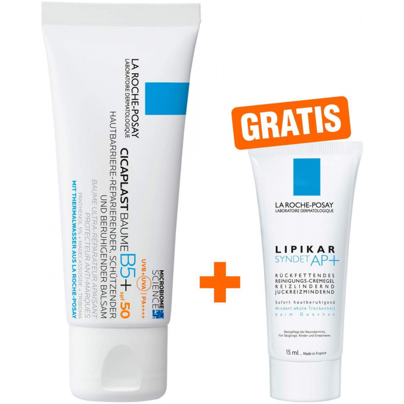 La Roche Posay Cicaplast Baume B5+ SPF 50+ 40 ml Balsam + gratis Lipikar Syndet AP+ 15 ml