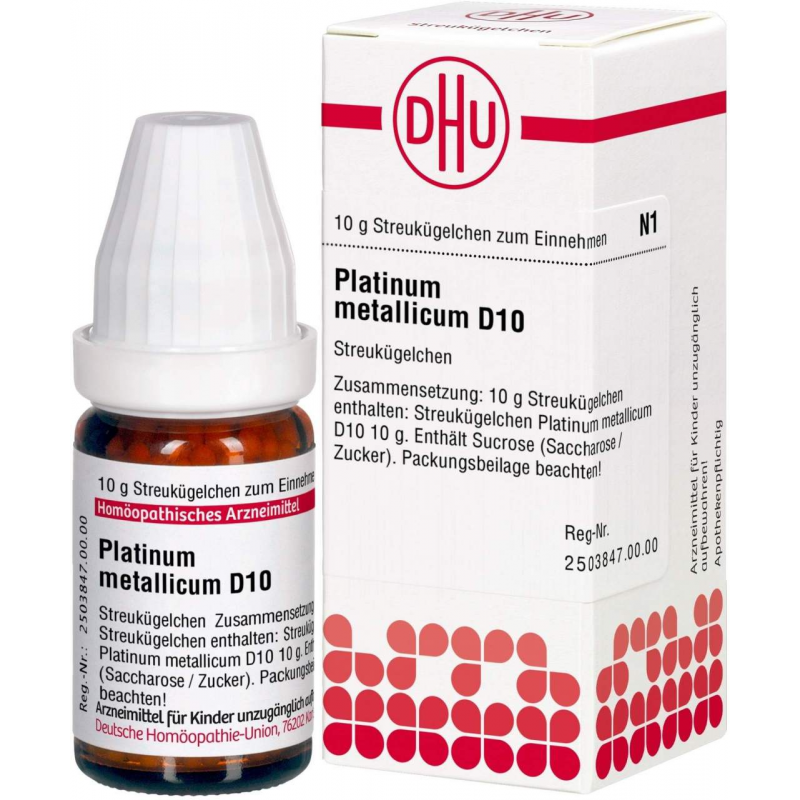 Dhu Platinum Metallicum D10 Globuli 10 G