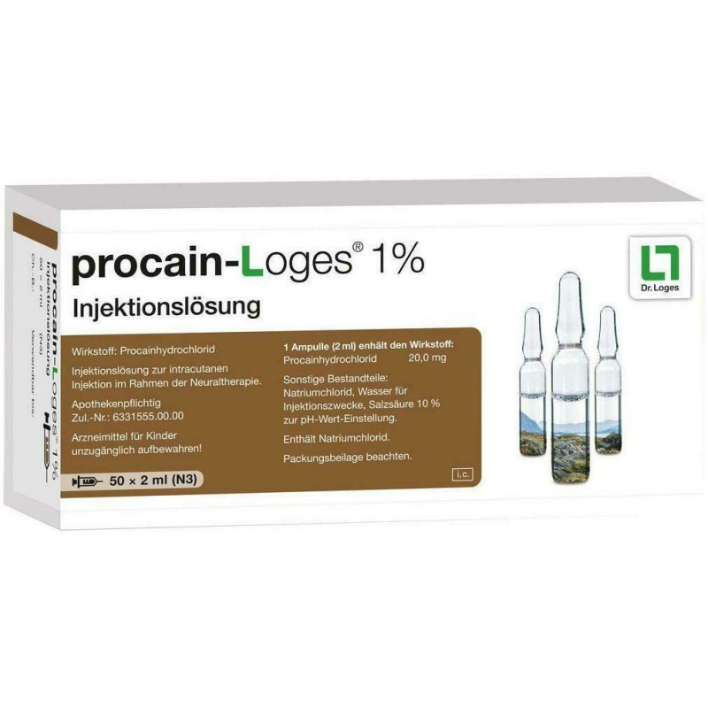 Procain Loges 1% Injektionslösung 50 X 2 ml Ampullen