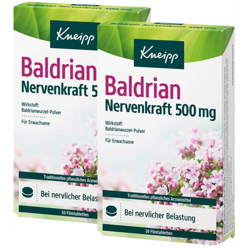 Kneipp Baldrian Nervenkraft 500 mg 2 x 30 Filmtabletten