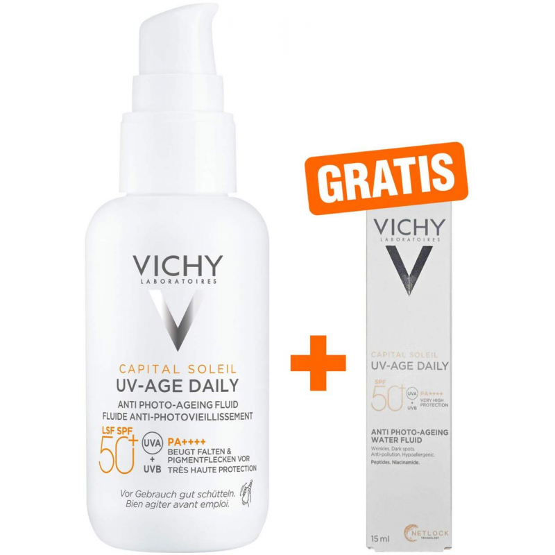Vichy Capital Soleil UV Age Daily LSF 50+ 40 ml + gratis Vichy Capital Soleil UV-Age Daily LSF 50+ 15 ml