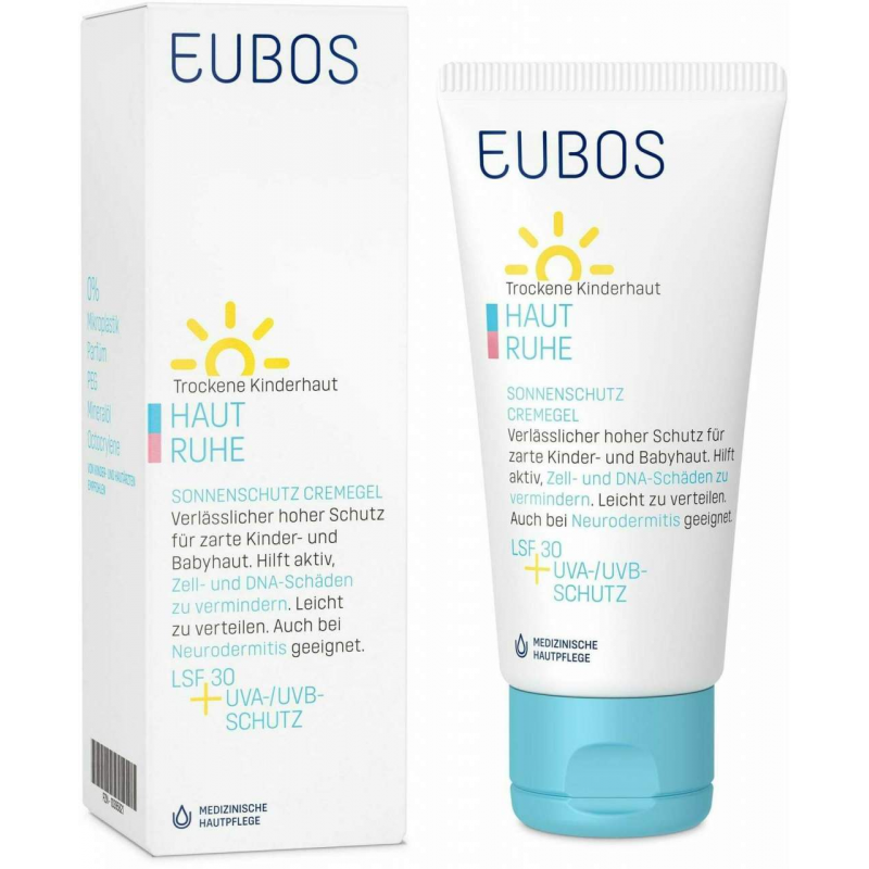 Eubos Kinder Haut Ruhe Sonnenschutz 50 ml Creme Gel LSF 30