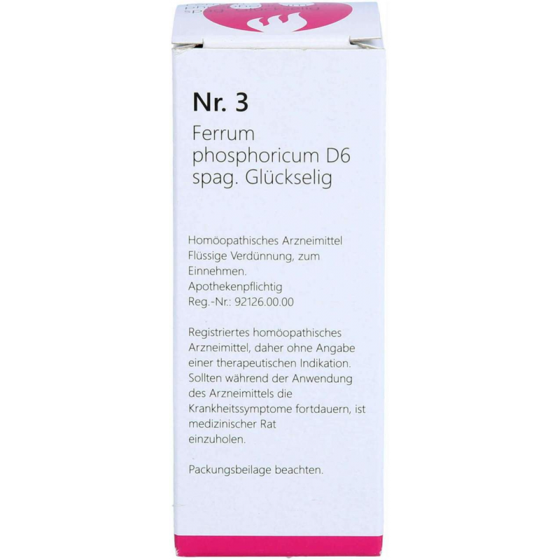 Nr.3 Ferrum Phosphoricum D 6 Spag.Glückselig Tropfen 50 ml