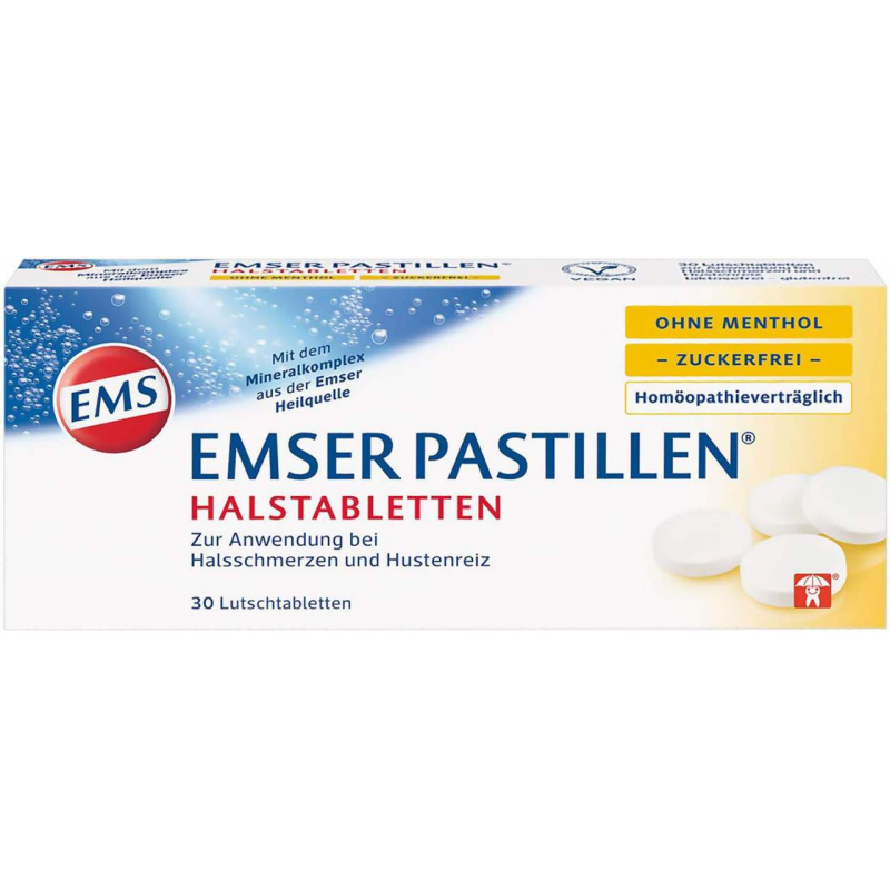 Emser Pastillen ohne Menthol zuckerfrei 30 Stück