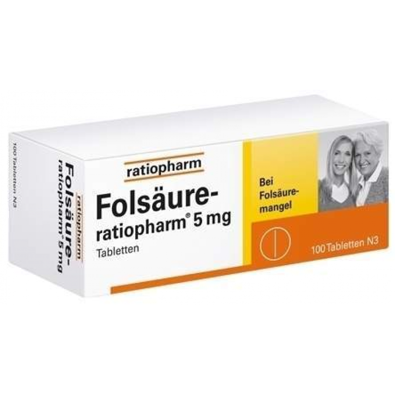 Folsäure-ratiopharm 5 mg 100 Tabletten