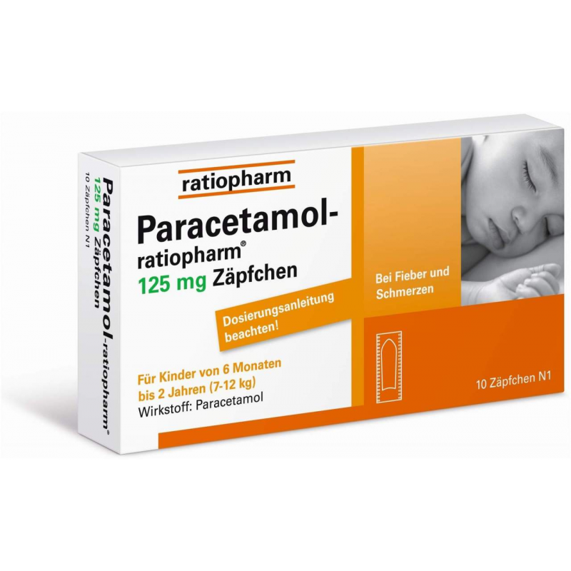 Paracetamol ratiopharm 125 mg 10 Zäpfchen