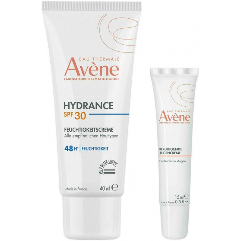 Avene Hydrance Feuchtigkeitscreme SPF 30 40 ml + Avene Beruhigende Augencreme 15 ml