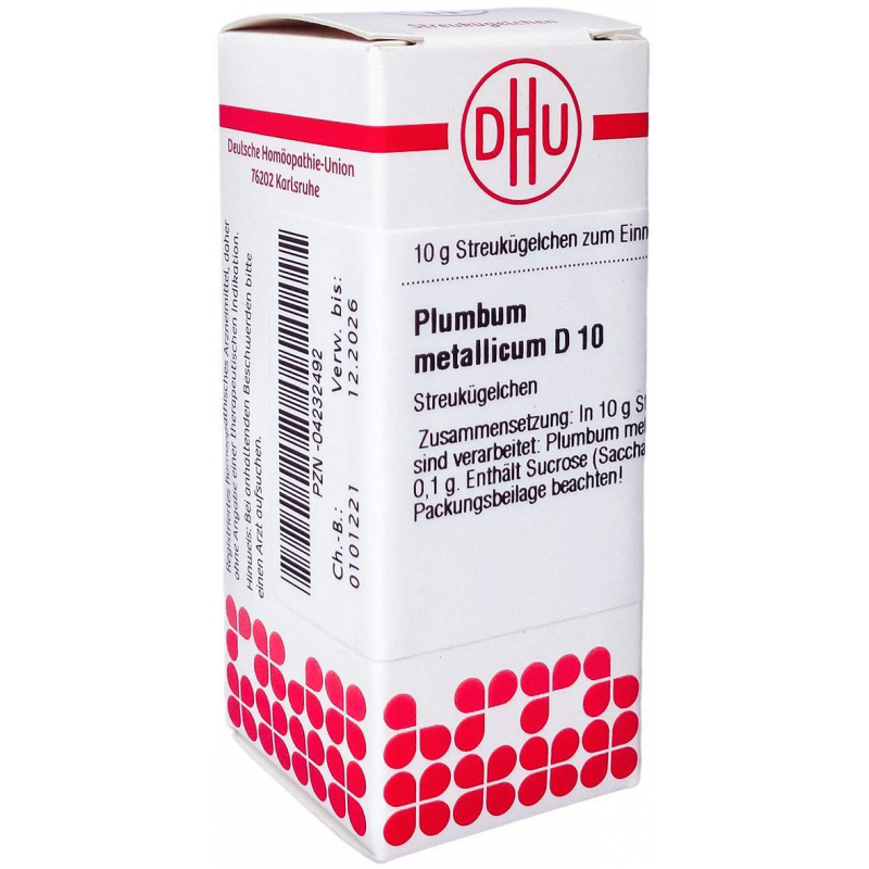 Dhu Plumbum Metallicum D10 Globuli 10 G