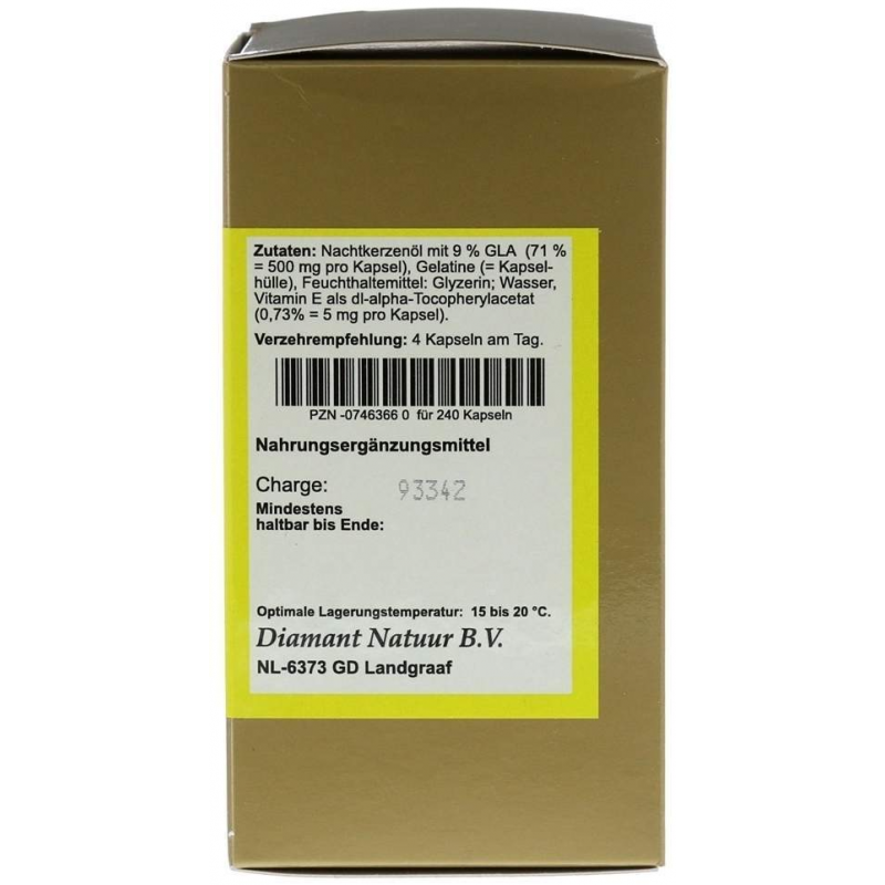 Nachtkerzenöl 500 mg 240 Kapseln