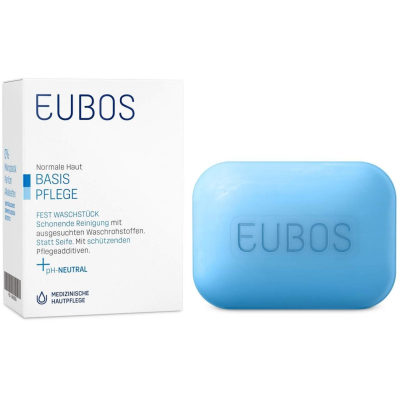 Eubos Fest Blau unparfümiert 125 g Seife