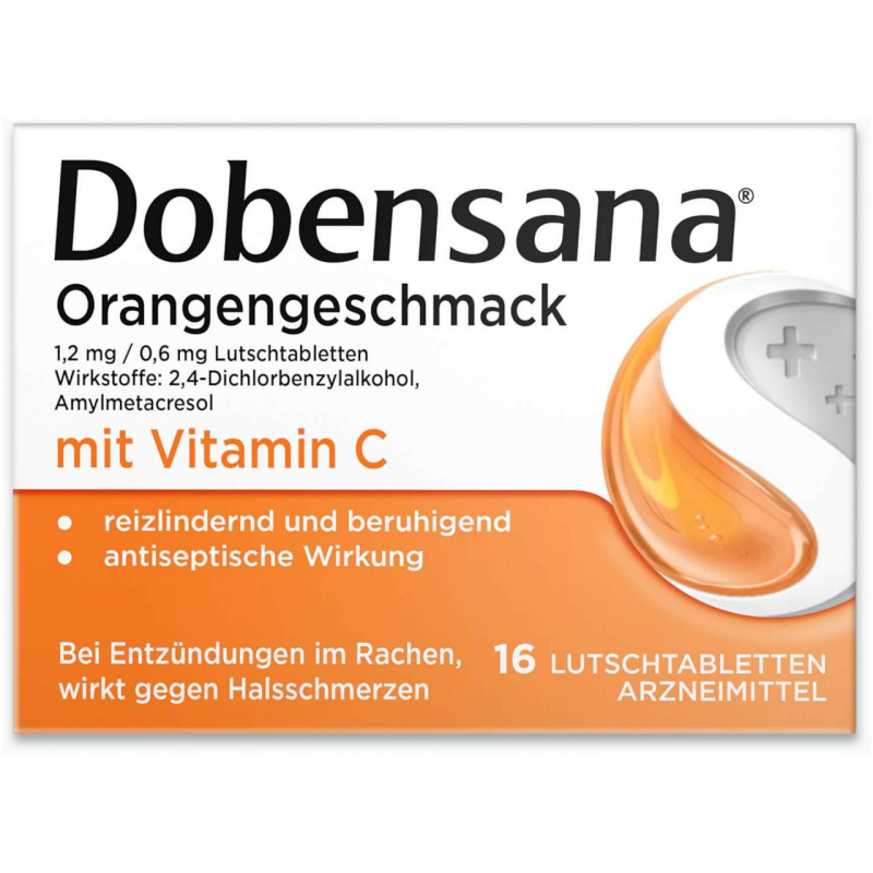 Dobensana Orangengeschmack 1,2 mg & 0,6 mg 16 Lutschtabletten