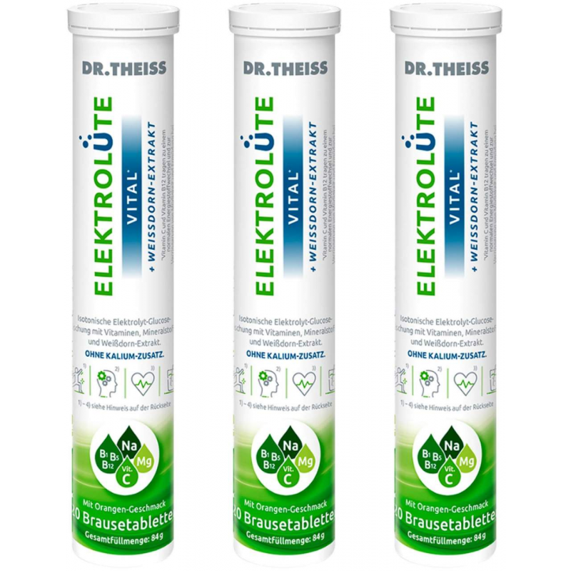 Dr.Theiss Elektrolüte Vital Brausetabletten 3 x 20 Stück