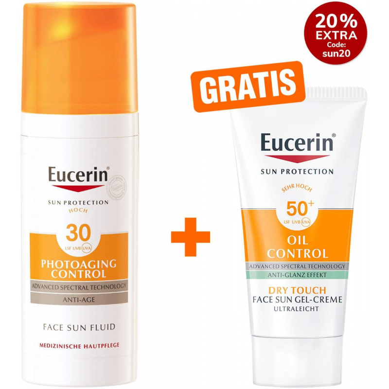 Eucerin Sun Photoaging Control Face Fluid LSF 30 + gratis Sun Gel-Creme Oil Control 20 ml