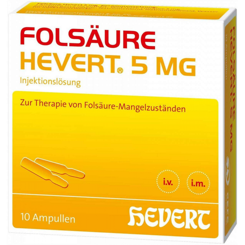 Folsäure Hevert 5 mg Ampullen