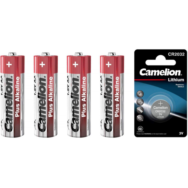 AAA Alkaline Plus Batterien + CR2032 Knopfzelle im Set