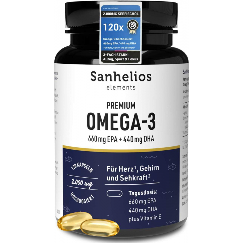 Sanhelios Premium Omega-3 120 Kapseln