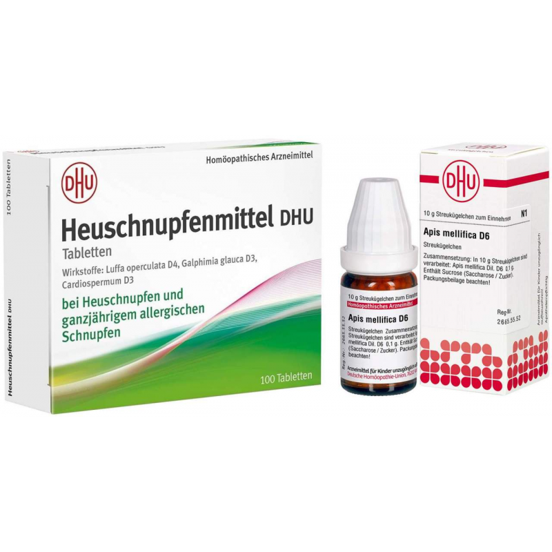 Heuschnupfenmittel DHU 100 Tabletten + Apis Mellifica D6 10 Globuli