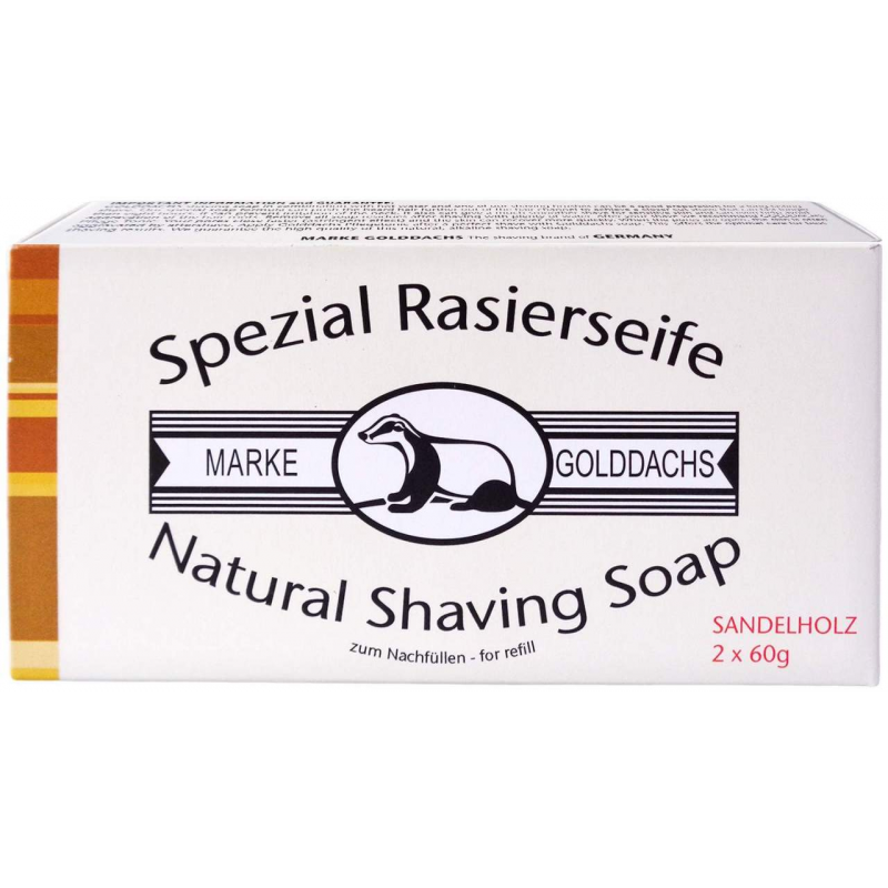 Rasierseife Sandelholz 2er Pack Golddachs 2x60g