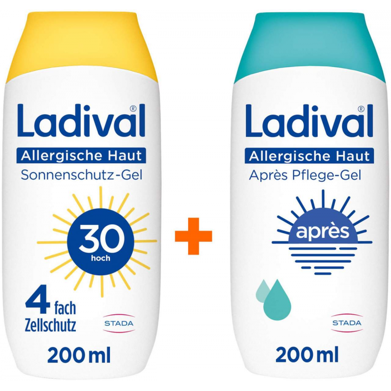 Ladival allergische Haut Sonnenschutz-Gel LSF 30 200 ml + allergische Haut Apres Pflege Gel 200 ml