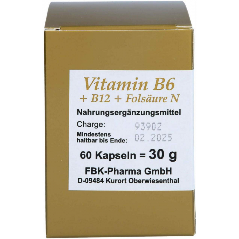 Vitamin B6+b12+folsäure N Kapseln 60 Stück