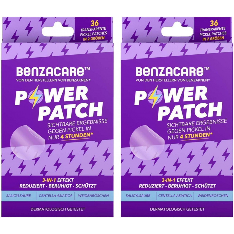 Benzacare Power Patch gegen Pickel 2 x 36 Pflaster