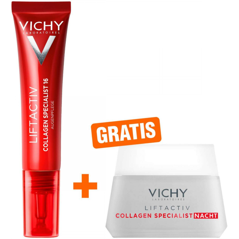Vichy Liftactiv Collagen Specialist 16 Augenpflege 15 ml + gratis Vichy Liftactiv Collagen Specialist Nacht 15 ml