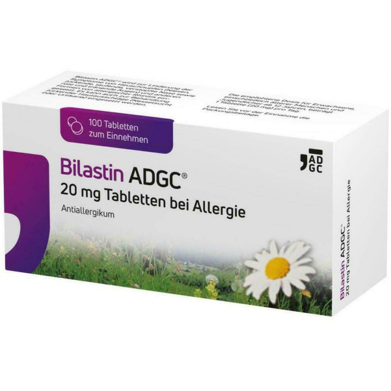 Bilastin ADGC 20 mg Tabletten bei Allergie 100 Stück