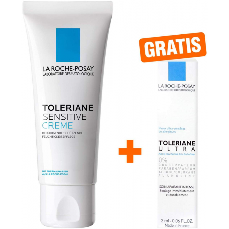 La Roche Posay Toleriane Sensitive Creme 40 ml + gratis Dermallergo Augencreme 2 ml