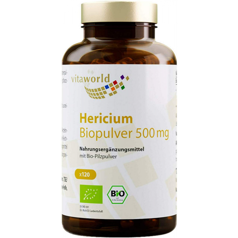 Hericium Biopulver 500 mg Kapseln 120 Stück