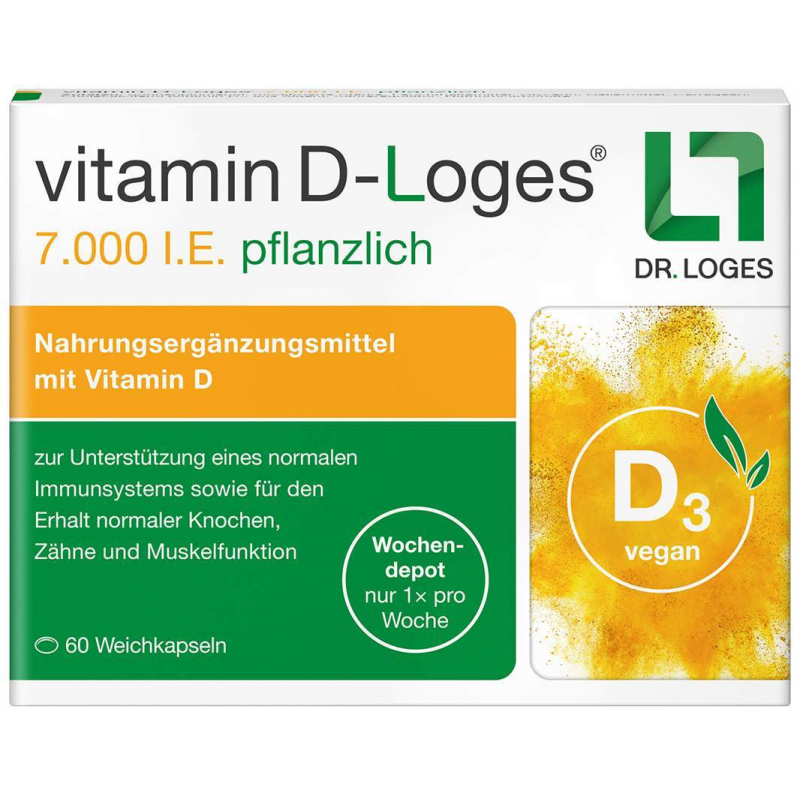 Vitamin D-Loges 7000 I.E. Pflanzlich 60 Weichkapseln