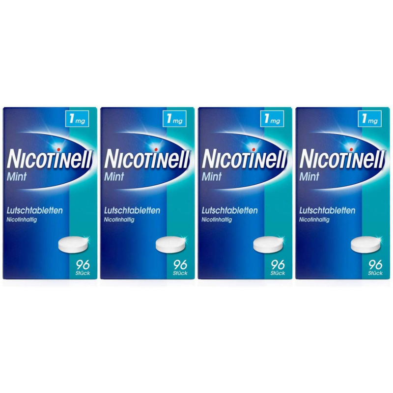 Nicotinell Lutschtabletten 1 mg Mint 4 x 96 Stück