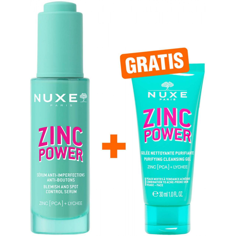 NUXE Zinc Power Serum 30 ml + gratis NUXE Zinc Power Reinigungsgel 30 ml