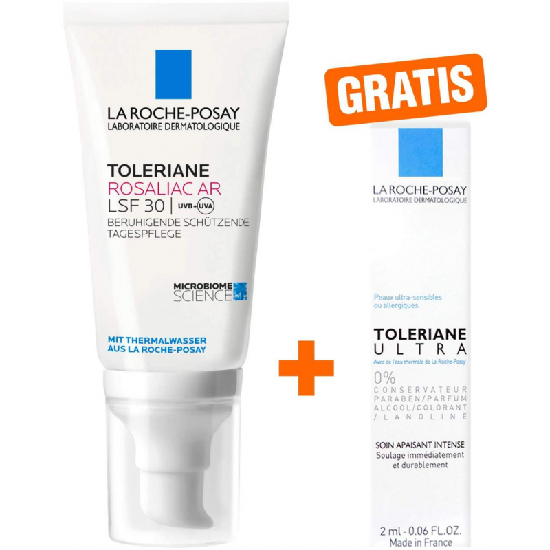 La Roche Posay Toleriane Rosaliac AR LSF 30 50 ml Creme + gratis Roche Posay Toleriane Dermallergo Augencreme 2 ml