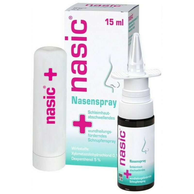 Nasic Nasenspray 15 ml + gratis Lippenpflegestift