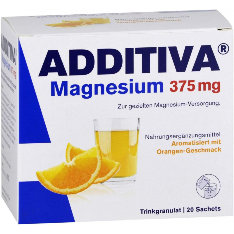 Additiva Magnesium 375 mg Granulat Orange 20 Beutel