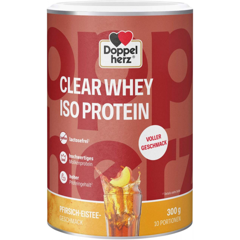 Doppelherz Clear Whey Iso Protein Pfirsich-Eistee 300 g Pulver